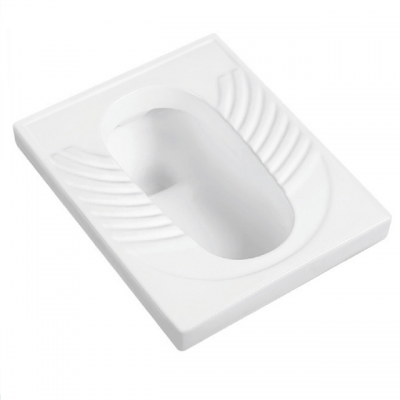 SQ002 Best Quality Glazed Ceramic Squatting Pan With S Bend Bathroom Squat Toilet