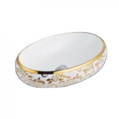 Ceramic Color Wash Basin Bathroom Gold Color Wash Sink Price