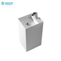 ETB square pedestal bathroom high quality luxury freestanding wash basin